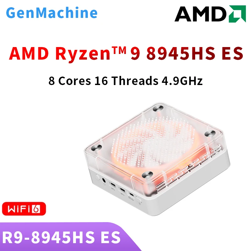 Genmachine 8945HS ES 6900HX 6900HX ES R7 6800H ES 미니 PC Windows 11 Ryzen WiFi 6 게임용 PC DDR5 4800Mhz Diy 게임용 컴퓨터